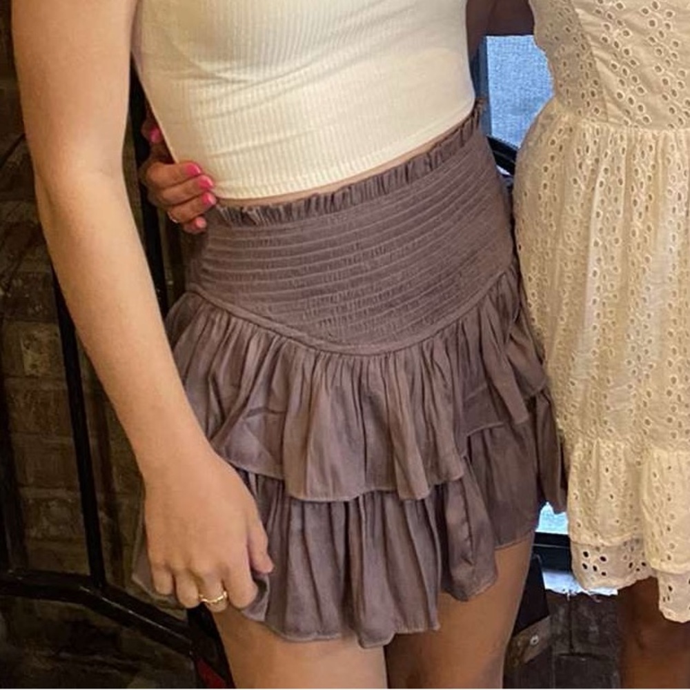 Mustard Seed Smocked Ruffle Skort